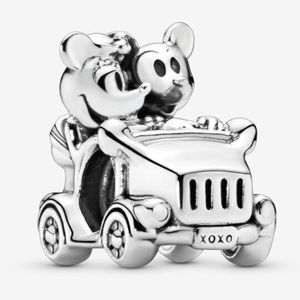 NWOT Disney Mickey and Minnie Mouse Car Charm Sterling Silver 925